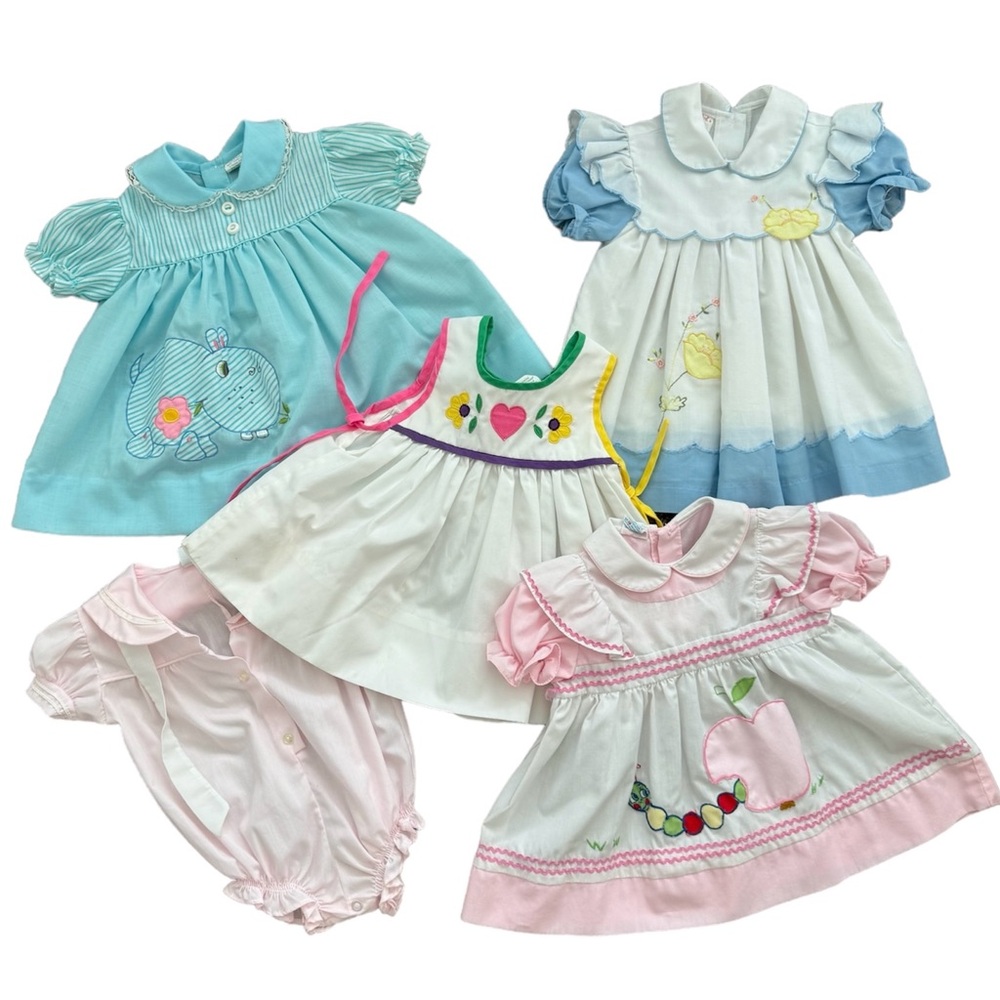 Vintage Baby Girl Dress Lot